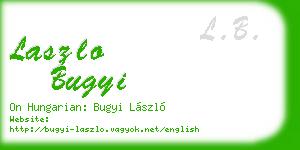 laszlo bugyi business card